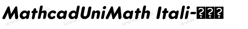 MathcadUniMath Itali字体转换